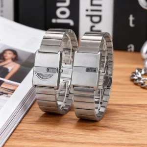 Square Niche Couple Watches Silver Stainless Steel Bracelet New-style Trendy Men Timepiece Fashionable Gift Unisex Quartz Watche
