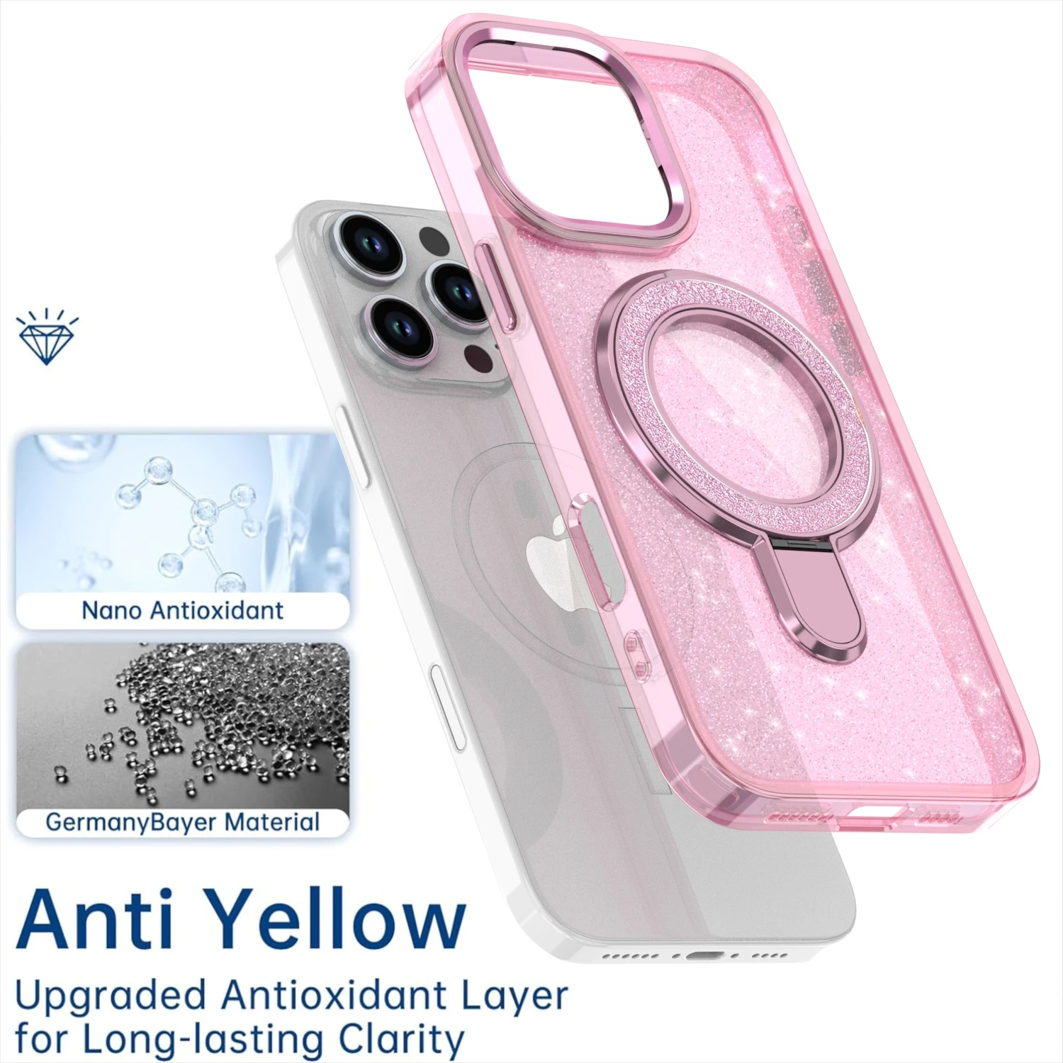 Glitter Metal Stand Case - Image 3
