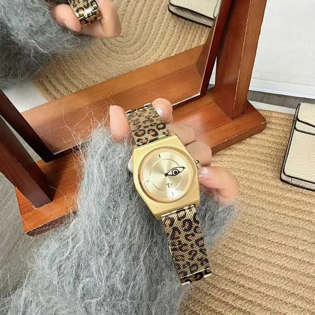 2026 New Products Arrival Leopard Watch Strap Women's Simple Quartz Watch Personalized Women's Watch Square Waterproof